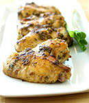 Zio�owo-cytrynowe skrzyde�ka z sosem ostrygowym