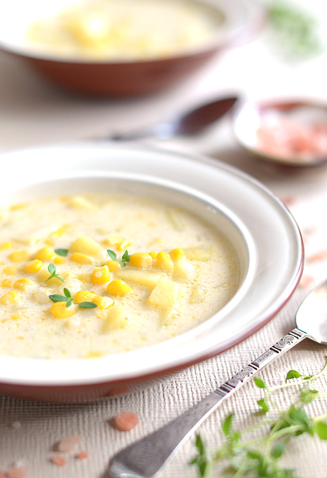 Zupa kukurydziana w stylu 