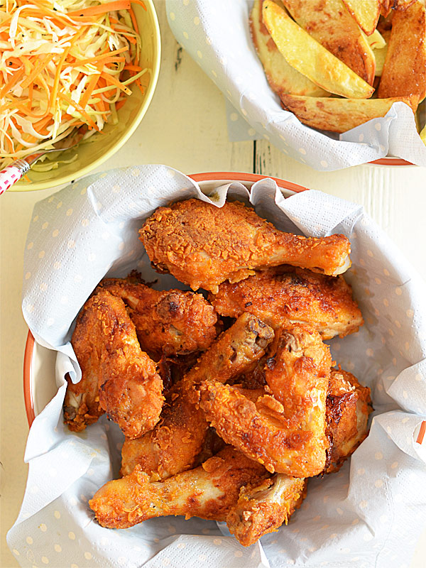 Pieczony kurczak w pikantnej panierce