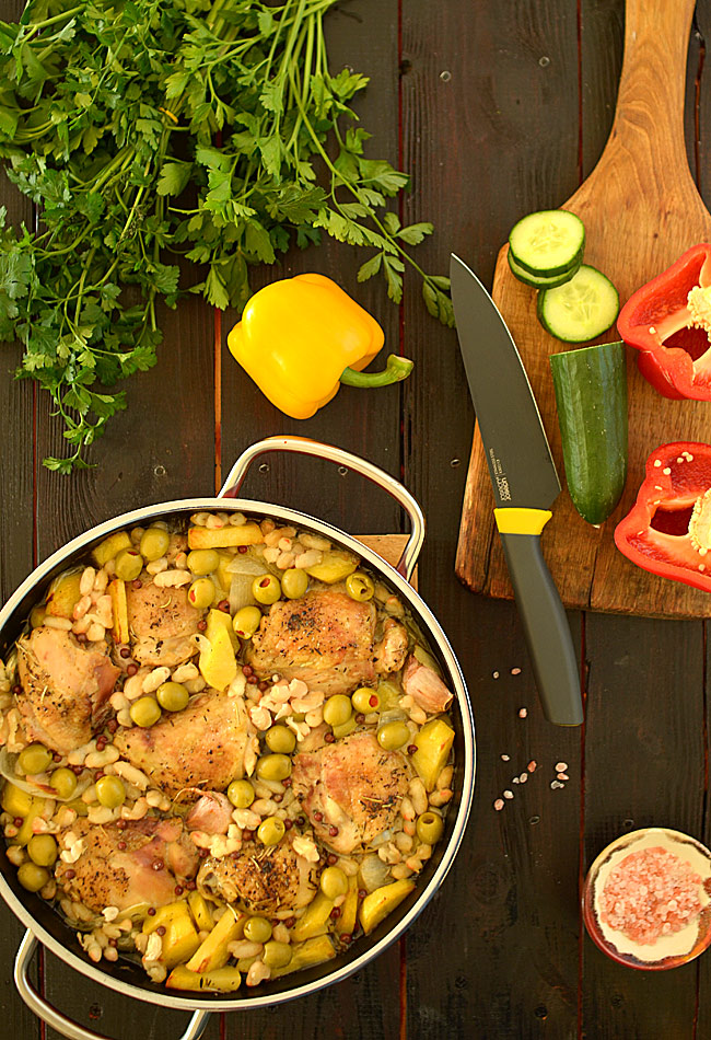 Kurczak z warzywami w stylu casserole