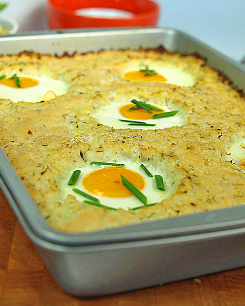 Zapiekanka z kalafiora, ziemniak�w i jajek