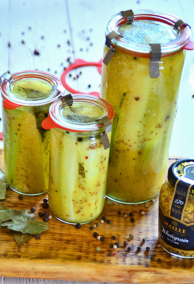 Cukinia w zalewie musztardowej