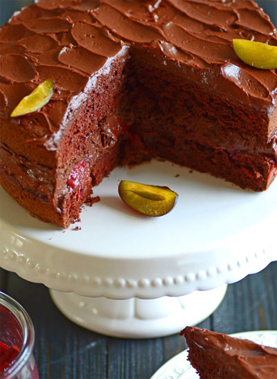 Ciasto czekoladowe bezglutenowe ze �liwkami