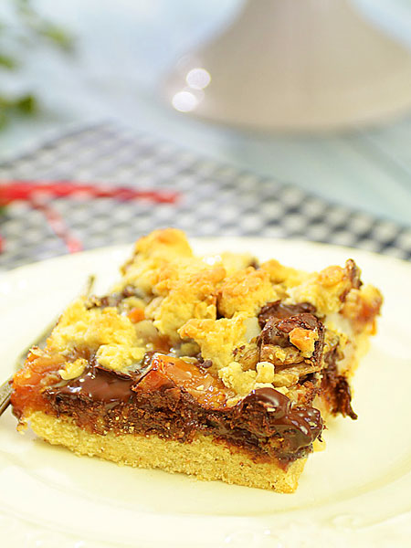 Ciasto krajanka ze wszystkim co najlepsze - karmelem, orzechami, czekolad� i kokosem :)