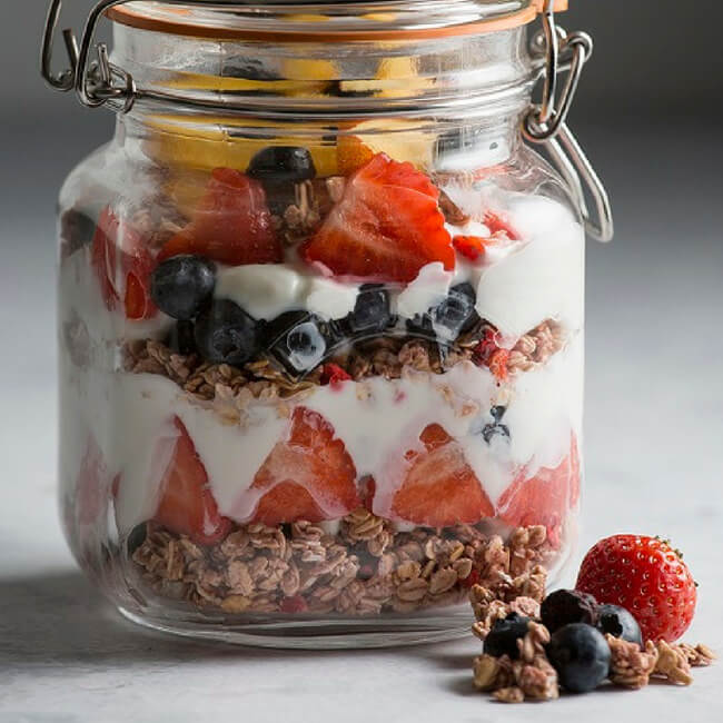 Granola domowej roboty w s�oiku Kilner