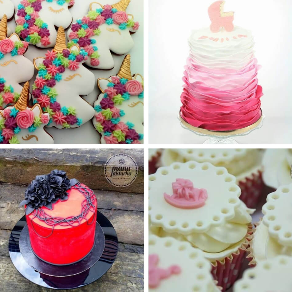 roznorodne pracy Joanny Bielinskiej - torty, muffiny, pierniczki