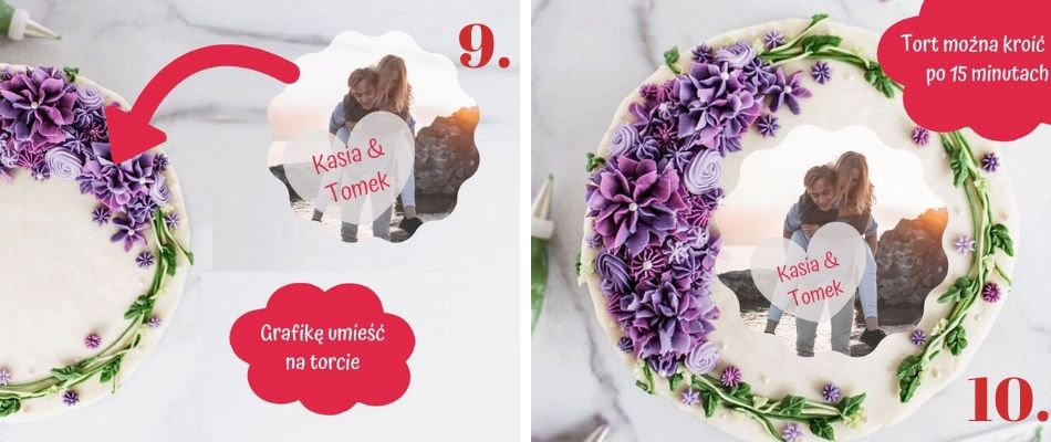 tort z nadrukiem