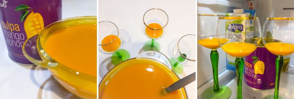 przygotowanie galaretki mango