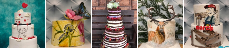 przyk�ady tort&oacute;w artystycznych - pi�trowych, angielskich