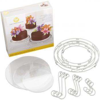 Stojaki metalowe do tort�w bia�e (3 sztuki) - 02-0-0190 - Wilton