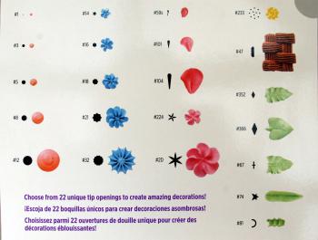 Zestaw tylek (ko�c�wek) do dekoracji w kasetce fioletowej DeLux  - 2104-2531 - Wilton