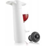 Pompka pr�niowa do wina, z 2 korkami (3 elementy), bia�a - Vacu ...