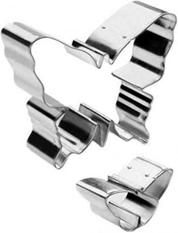Foremki metalowe do wycinania ciasteczek w kszta�cie motyli (2 sztuki) - Ibili