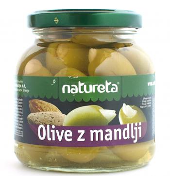 Oliwki nadziewane migdaami (170 g) - Natureta