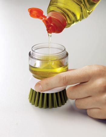 Szczotka do mycia naczy� z pompk�, szara - Joseph Joseph