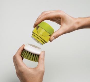 Szczotka do mycia naczy� z pompk�, szara - Joseph Joseph