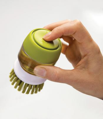 Szczotka do mycia naczy� z pompk�, szara - Joseph Joseph