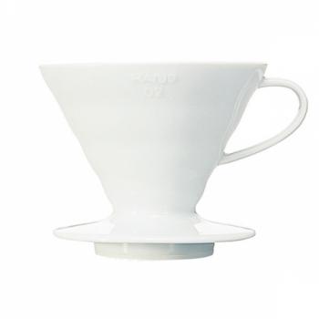 Ceramiczny drip V60-02 w kolorze biaym - Hario