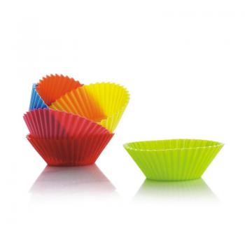 Foremki silikonowe do minimuffinw Bake n'Joy (12 sztuk), wielokolorowe - Silicone Zone