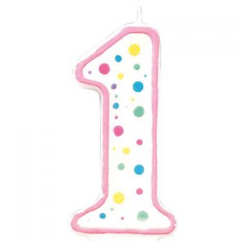 �wieczka r�owa na tort „1” - 2811-240 - Wilton 