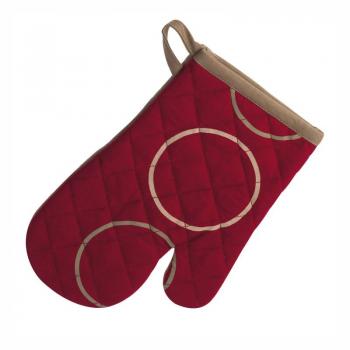 R�kawica kuchenna pikowana Diego, bordowa w ko�a - Kela