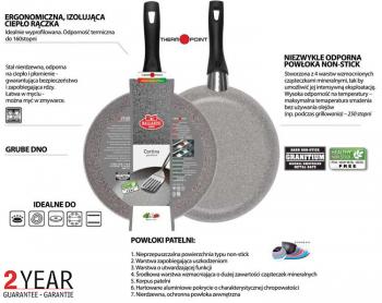 Patelnia granitowa non-stick (rednica: 20 cm) - Cortina Granitium - Ballarini 