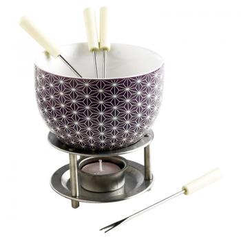 Zestaw do czekoladowego fondue, bia�e gwiazdki - Mastrad