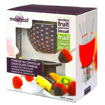 Zestaw do czekoladowego fondue, bia�e gwiazdki - Mastrad