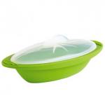 Naczynie �rednie do zapiekania w mikrofal�wce, kolor zielony - Ma...