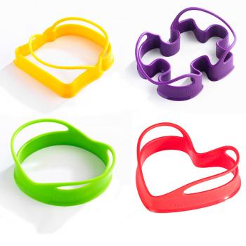 Foremki silikonowe do jajek, kanapek, plack�w, ciastek - zestaw (4 sztuki) - Mastrad