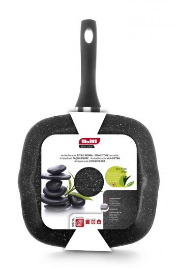 Patelnia grillowa z pow�ok� kamienn� (28 x 28 cm) Natura - Ibili