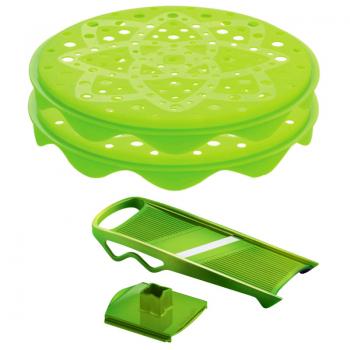 Zestaw do chips�w z szatkownic� Topchips (3 cz�ci), zielony - Mastrad