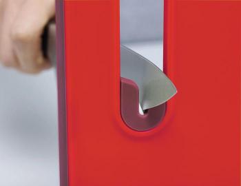 Deska ma�a z ostrza�k�, czerwona, Slice Sharpen - Joseph Joseph