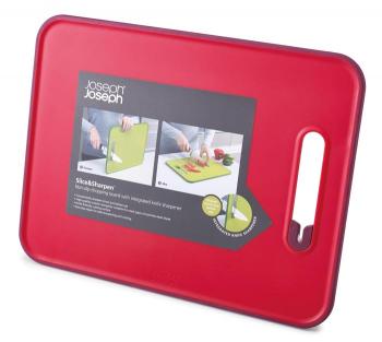 Deska ma�a z ostrza�k�, czerwona, Slice Sharpen - Joseph Joseph