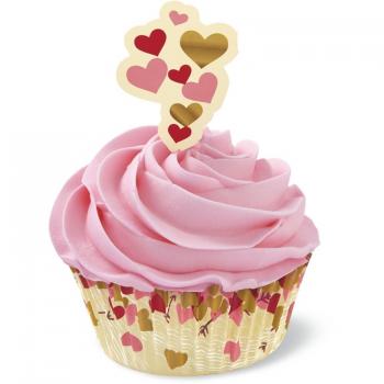 Papilotki do wypieku muffink�w z ozdobami Serduszka (48 element�w) - 415-9915 - Wilton