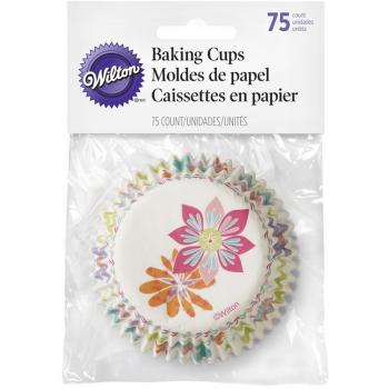 Papilotki do muffin�w zwiewne kwiaty (75 szt. w opakowaniu) - 415-7909 - Wilton