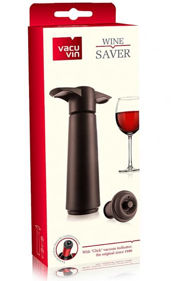 Pompka pr�niowa do wina, z 2 korkami (3 elementy), br�zowa - Vacu Vin 