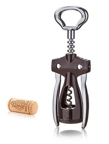 Korkoci�g z podw�jn� d�wigni�, br�zowy - Vacu Vin