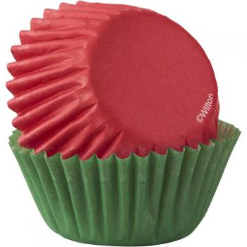 Papilotki do mini muffin�w czerwono-zielone (100 sztuk) - 415-7231 - Wilton