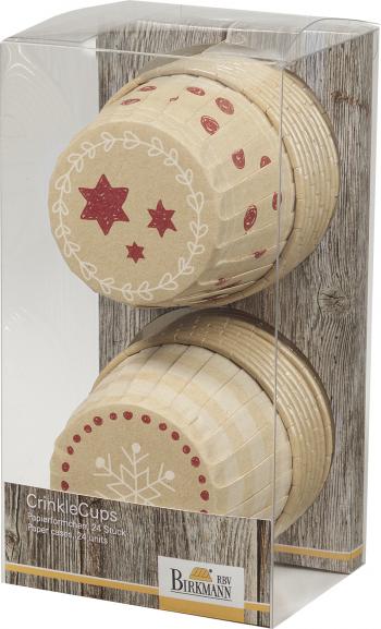 Papilotki Crinkle Little Christmas (7 cm) - 24 sztuki - Birkmann 