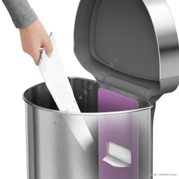 Kosz na mieci (45 L) Sensor, pokrgy - SimpleHuman 