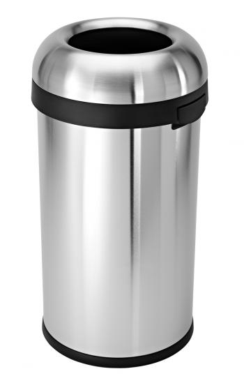 Kosz na mieci (60 L) Bullet Open, stal - SimpleHuman