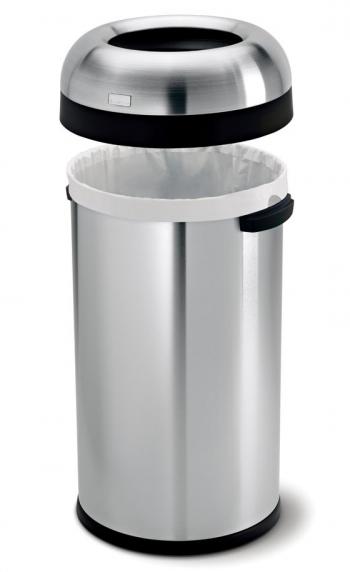 Kosz na mieci (60 L) Bullet Open, stal - SimpleHuman