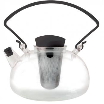 Dzbanek do herbaty, czarny (1000 ml) - Amo - Vialli Design - OTSW