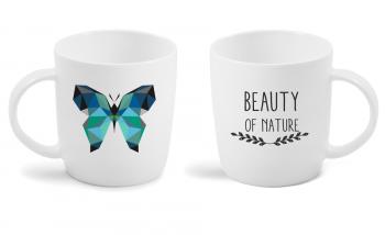 Kubek Mia Natura (370 ml), motyl - Vialli Design - OTSW