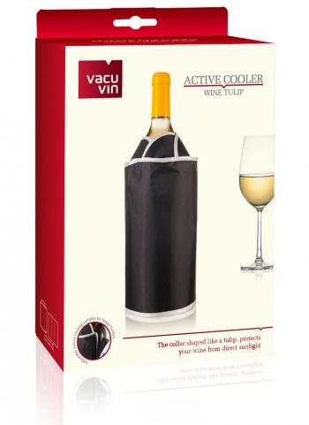Sch�adzacz do wina, tulipan (czarny) - Vacu Vin 