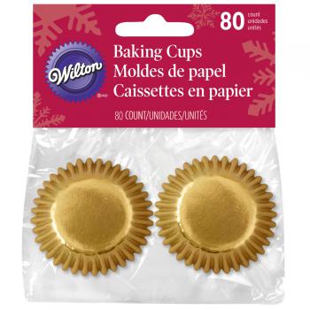 Papilotki na truffelki i minimuffiny z�ote (80 szt. w opakowaniu) -  415-2470 - Wilton