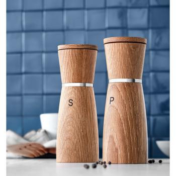 Zestaw 2 m�ynk�w drewnianych do soli i pieprzu - Ceramill Natura - WMF