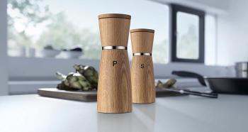 Zestaw 2 m�ynk�w drewnianych do soli i pieprzu - Ceramill Natura - WMF