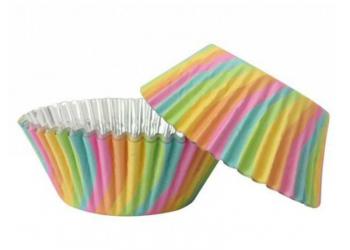 Papilotki do muffin�w  wzmocnione T�czowe paski (36 szt. w opakowaniu) - 415-3158 - Wilton